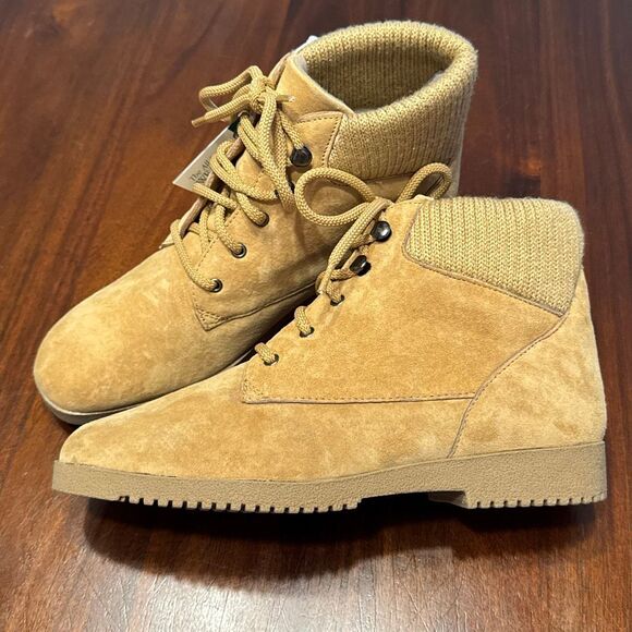 Bay Area Traders Waltham Tan Suede Lace Up Boots Women’s US 8.5 M - Picture 1 of 11